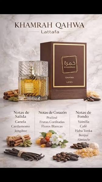 Lattafa Khamrah Qahwa Eau De Parfum 100ml para hombre